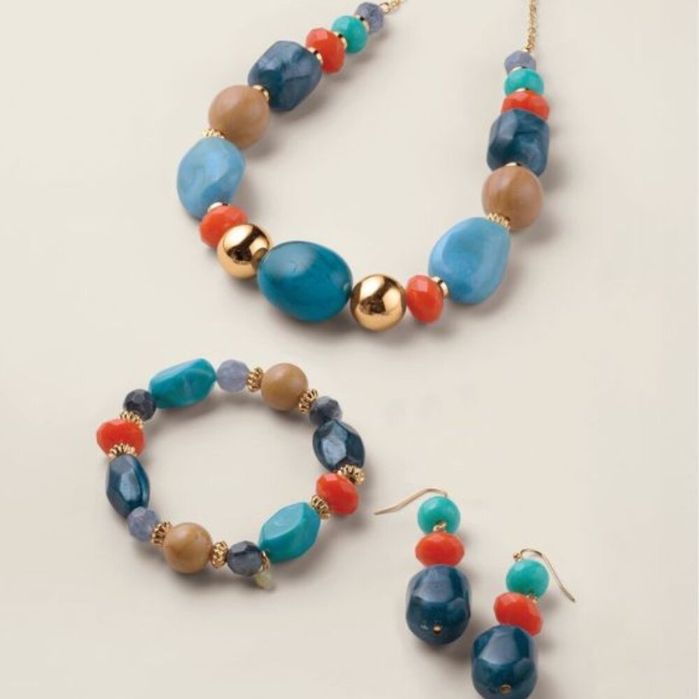 Sunset Lagoon 3 piece Necklace, bracelet & Earring Set
